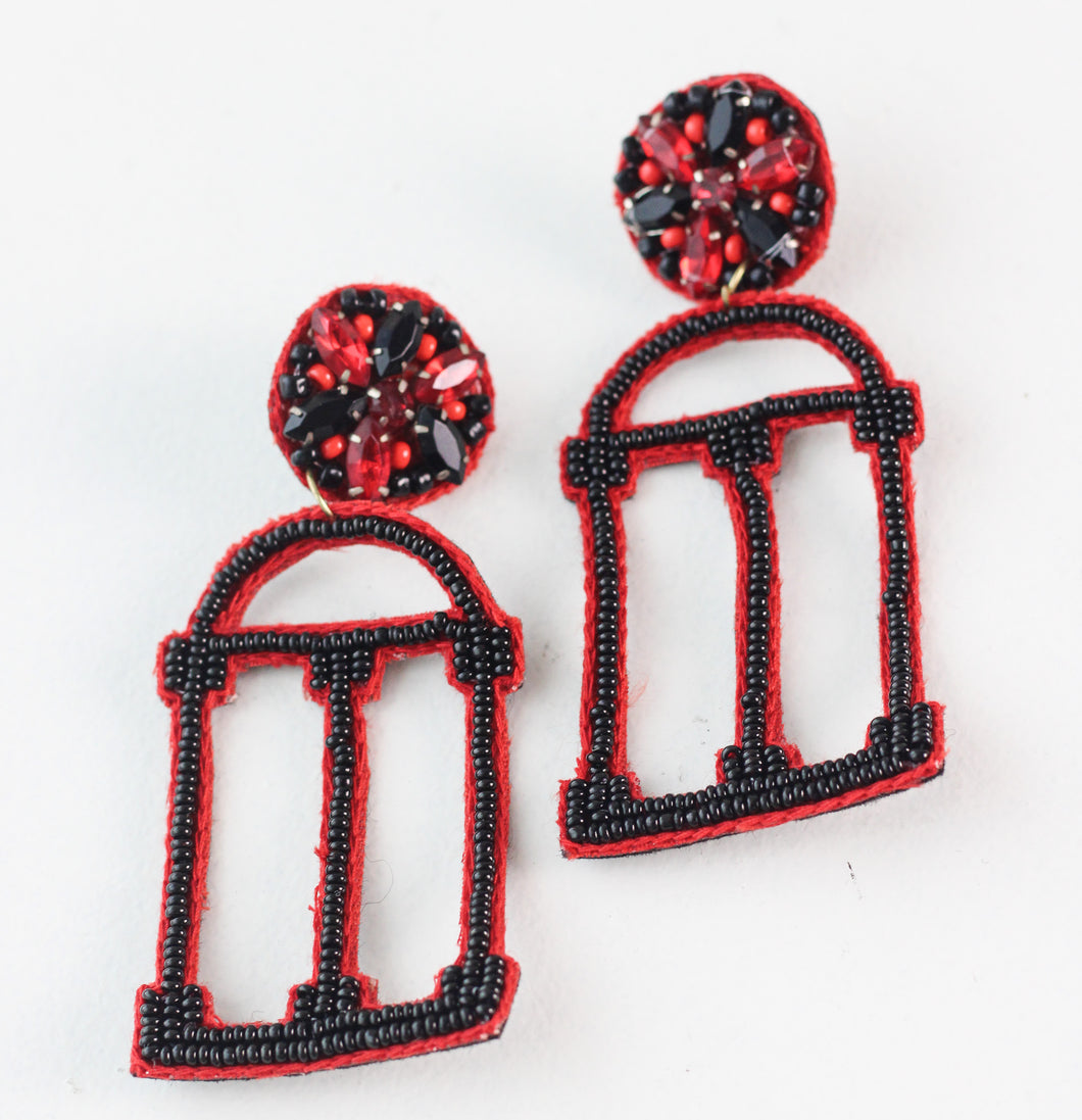 UGA ARCH BEADED EARRINGS