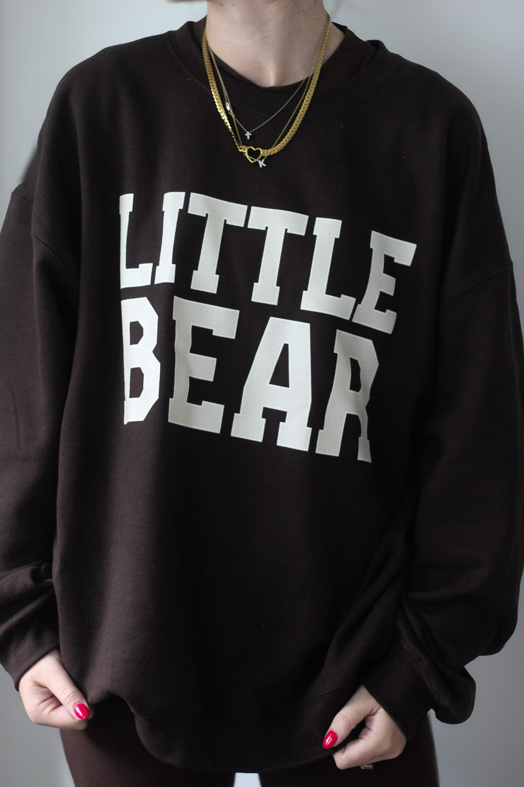 ADULT CHOCOLATE BROWN LITTLE BEAR SWEATSHIRT