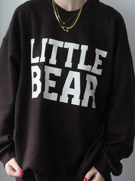 ADULT CHOCOLATE BROWN LITTLE BEAR SWEATSHIRT