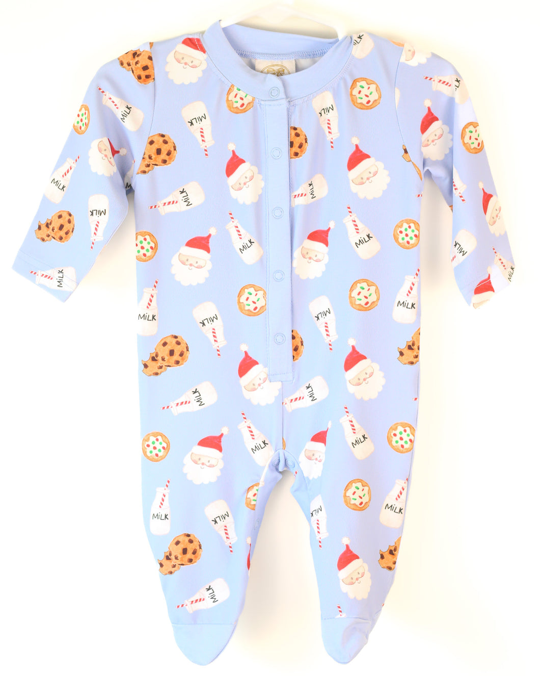 BLUE MILK & COOKIES FOOTIE LOUNGEWEAR