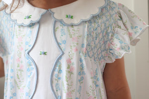 PO113 DOROTHY FLORAL ROSETTE DRESS