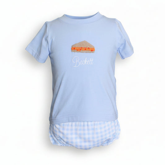 Boys French Knot Sammy Diaper Set