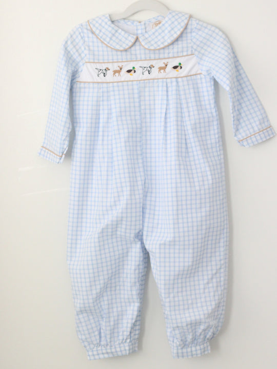 WINDOWPANE HUNTING RIBBON ROMPER