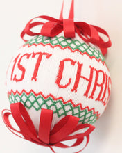 Load image into Gallery viewer, MY 1ST CHRISTMAS SMOCKED ORNAMENT