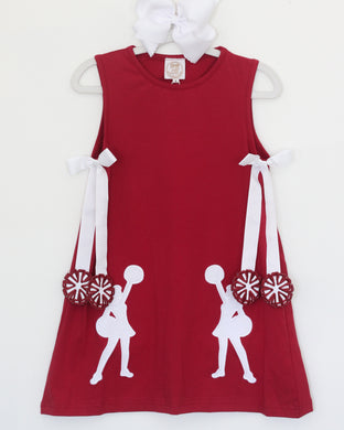 MAROON POM POM DRESS