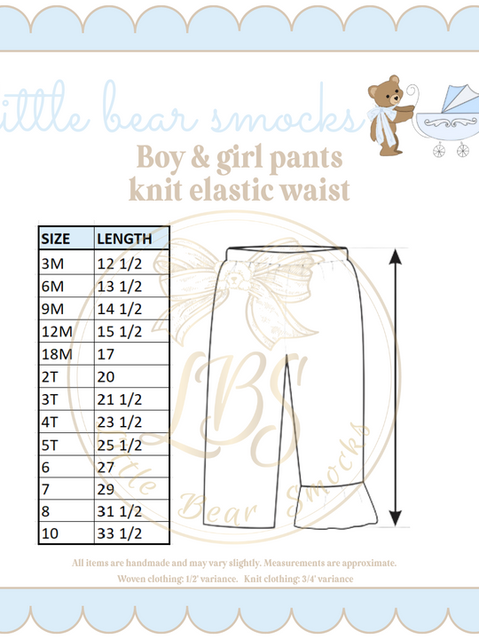 KNIT FABRIC BOY & GIRL PANTS