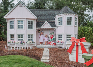 PINK GINGHAM TREES BISHOP DRESS