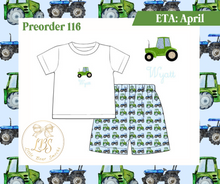 Load image into Gallery viewer, PO116 FRENCH KNOT TRACTORS SHORT SET