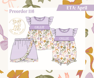 PO116 ADDISON'S BOWS NAME SMOCKS