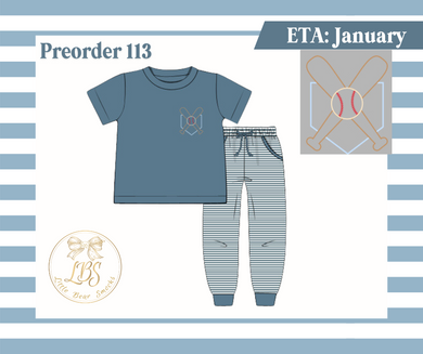 PO113 BOYS BASEBALL JOGGER SET