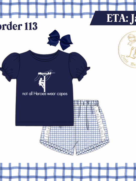 PO113 GIRLS LINEMAN SHORT SET