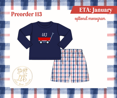 PO113 BOYS WAGON LONG SLEEVE & SHORT SET