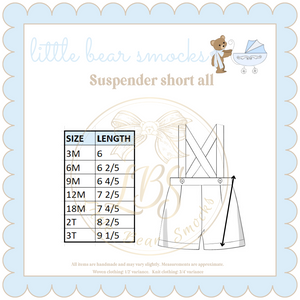 BOYS SUSPENDER SHORTALL