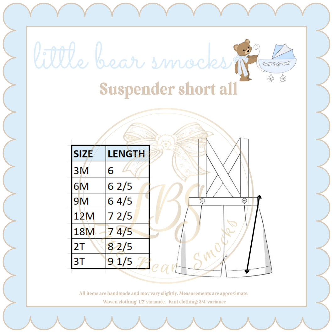 BOYS SUSPENDER SHORTALL