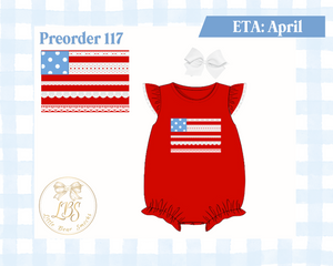 PO117 LACE FLAG BUBBLE – Little Bear Smocks