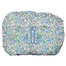 Load image into Gallery viewer, WESLIE FLORAL LARGE RUFFLE ZIPPERED POUCH