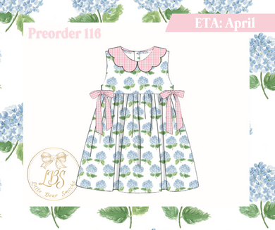 PO116 HAMPTON HYDRANGEAS DRESS