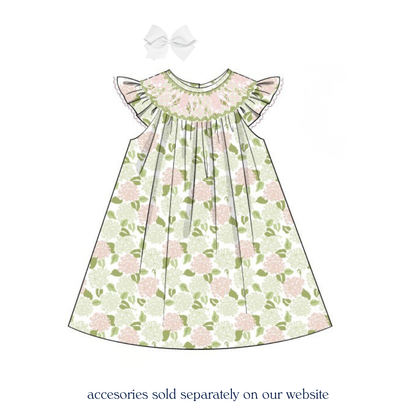 Holland Hydrangeas Smocked Dress