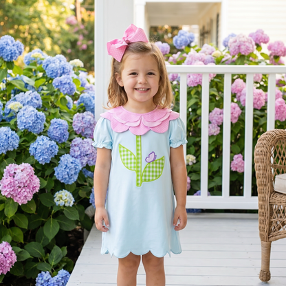 Flower Petals Collar Dress