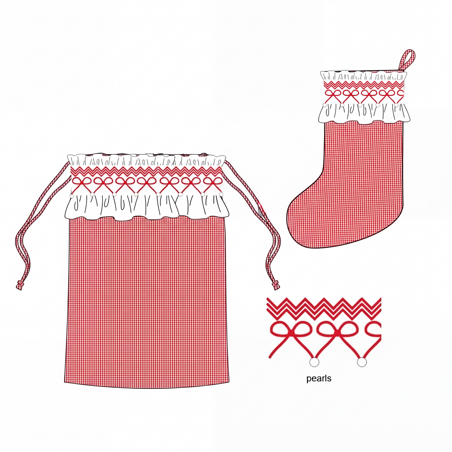 Red Bows Quilted Christmas Collection