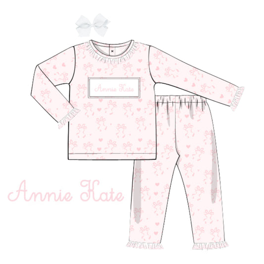 HEARTSTRINGS NAME SMOCKED LOUNGEWEAR