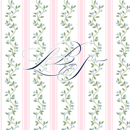 PINK VINES BOW APPLIQUE DIAPER SET