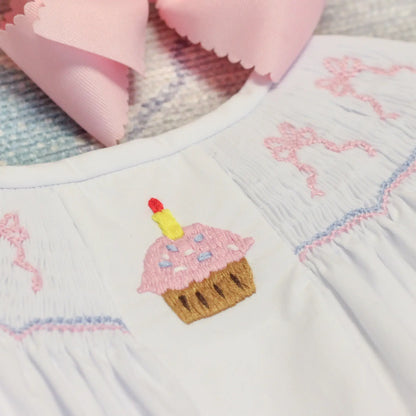 BIRTHDAY BOWS SMOCKED DRESS