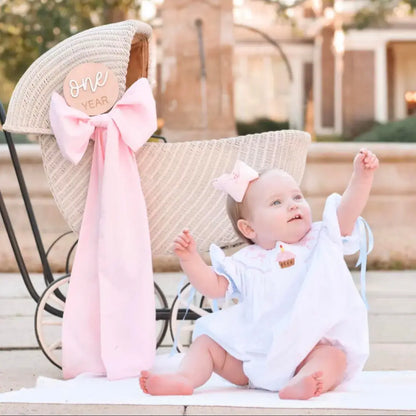 BIRTHDAY BOWS SMOCKED BUBBLE