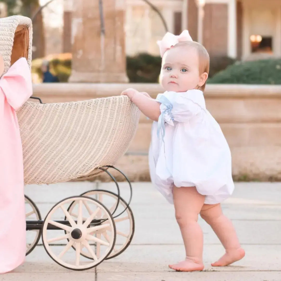 BIRTHDAY BOWS SMOCKED BUBBLE