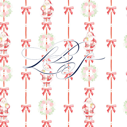 SANTAS & BOWS SMOCKED KNIT BUBBLE