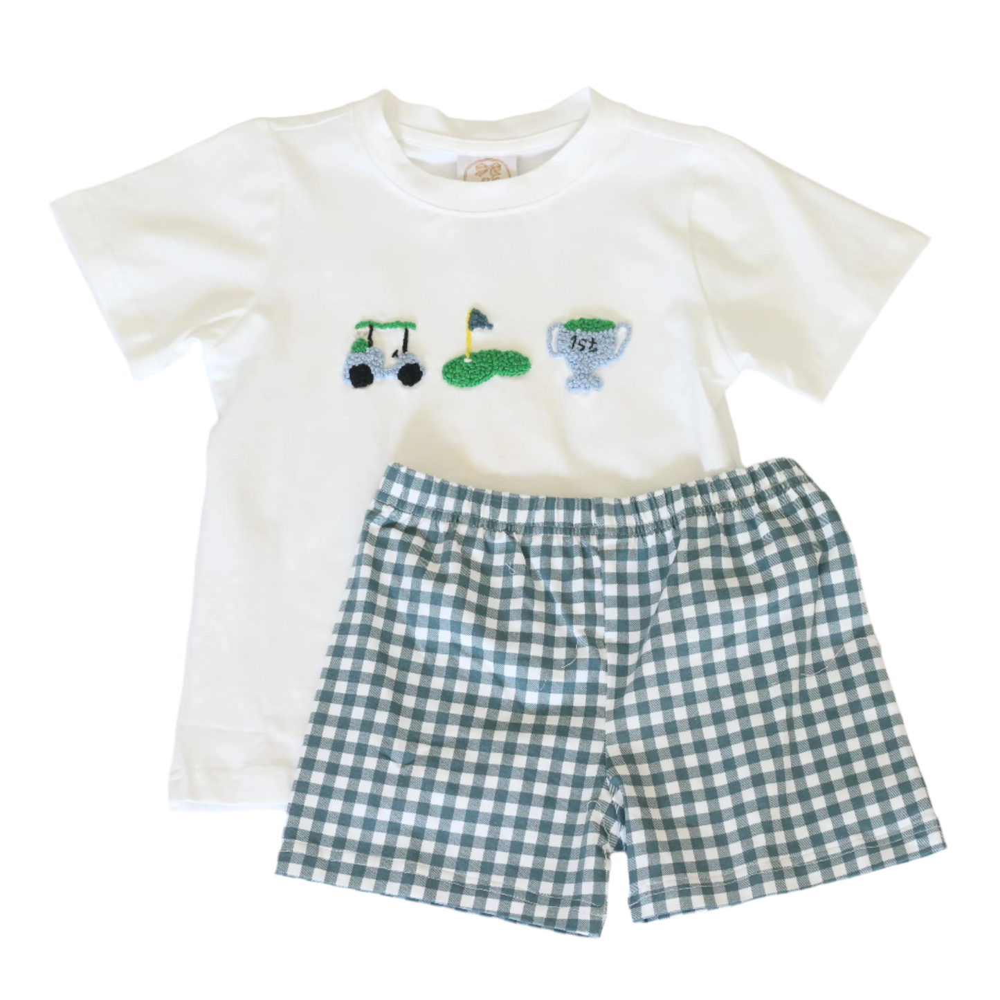 BOYS FRENCH KNOT TOURNAMENT SHORT SET