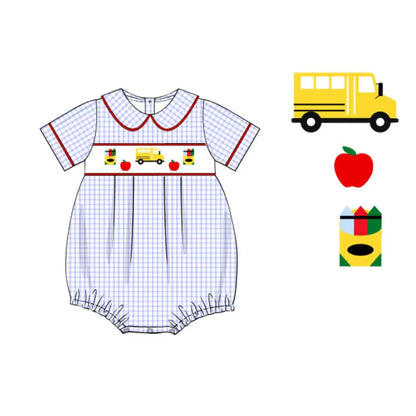 BOYS SMOCKED BACK TO SCHOOL BUBBLE