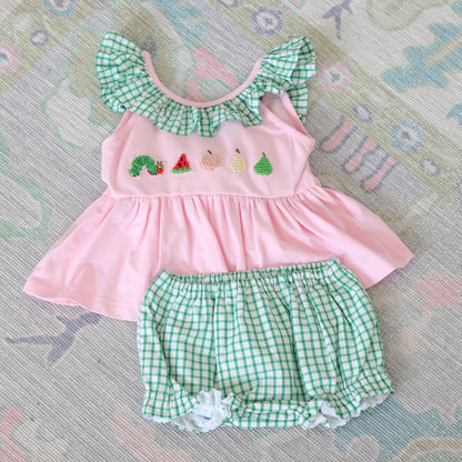 CROCHET VERY HUNGRY CATERPILLAR DIAPER SET