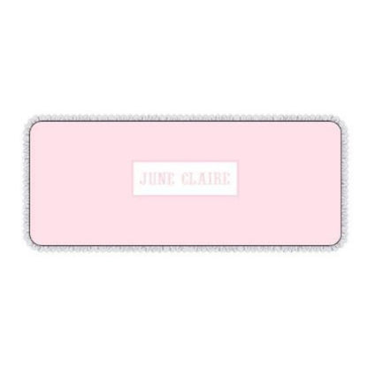 Pink with Lace Ruffle Name Smocked Lumbar Pillow Case