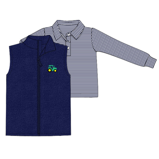 NAVY TRACTORS VEST SET