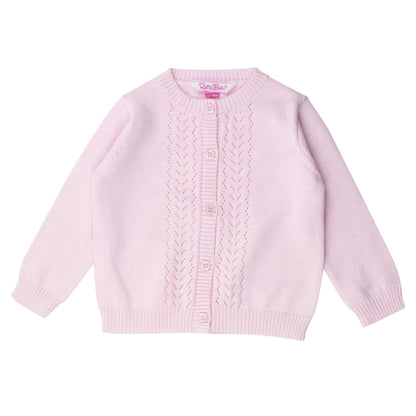 Pink Pointelle Cardigan