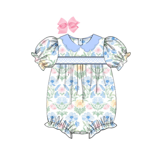 MARJORIE FLORAL SMOCKED BUBBLE
