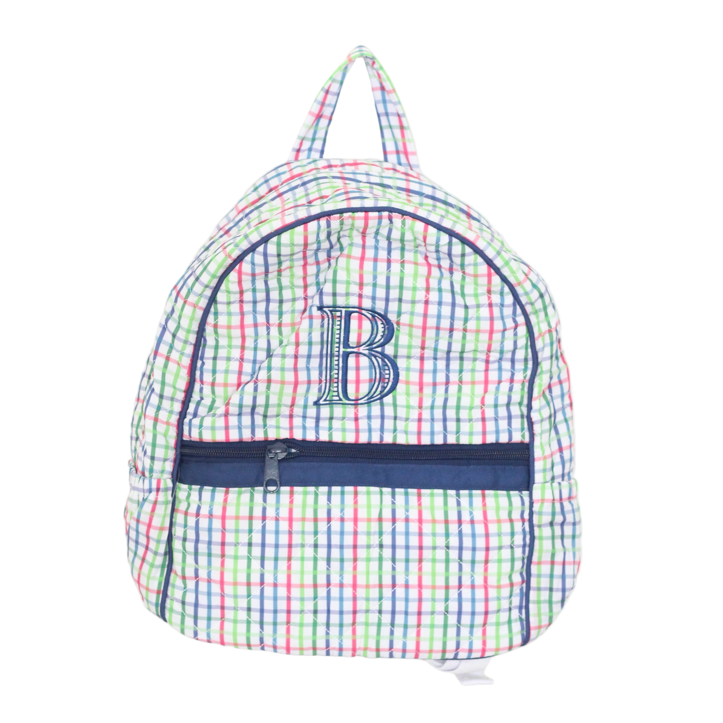 Primary Plaid Quilted Backpack