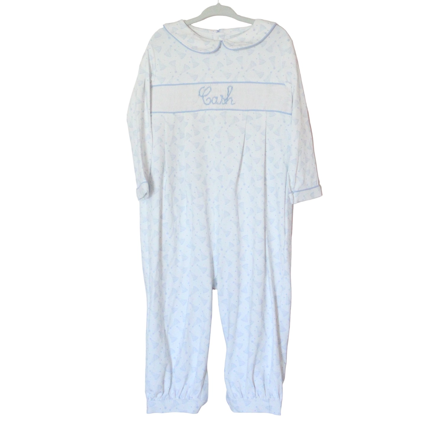 BOYS BIRTHDAY NAME SMOCKED ROMPER