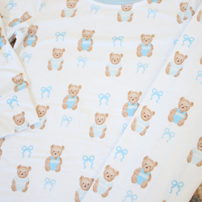 Blue Bears & Bows Bamboo 2 Piece Loungewear