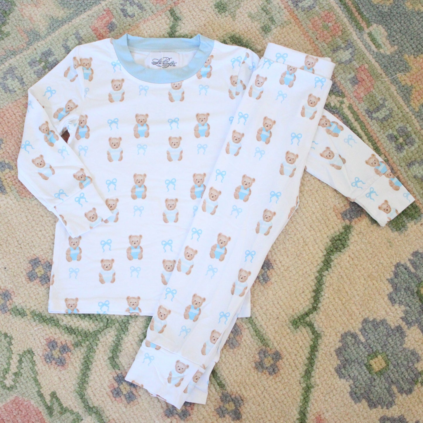 Blue Bears & Bows Bamboo 2 Piece Loungewear