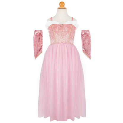 Velvety Soft Sleeping Sweetheart Princess Gown with Arm Warmers