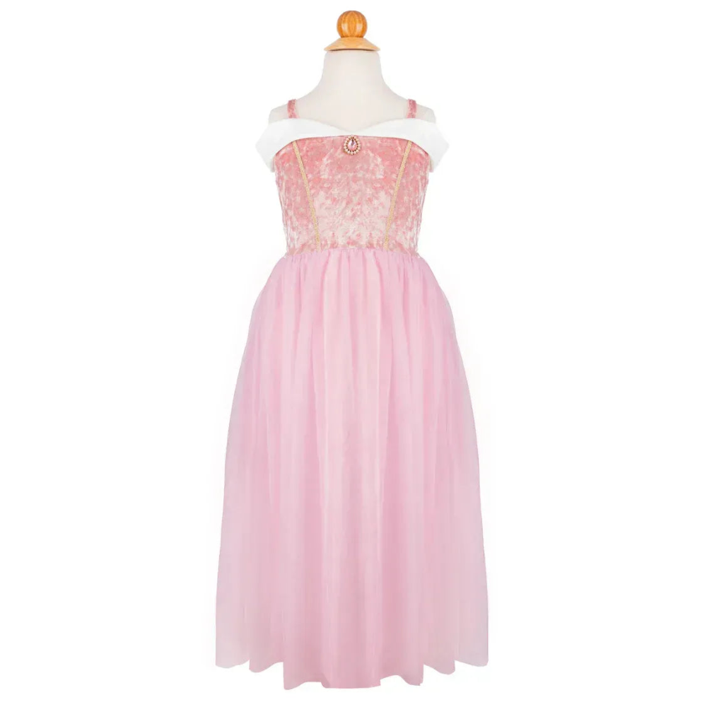Velvety Soft Sleeping Sweetheart Princess Gown with Arm Warmers