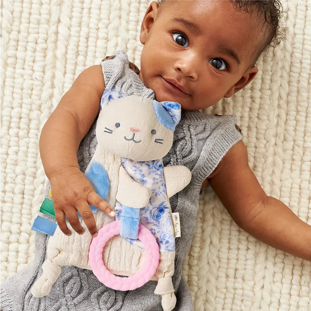 Bitzy Crinkle™ Sensory Kitty Crinkle Toy with Teether