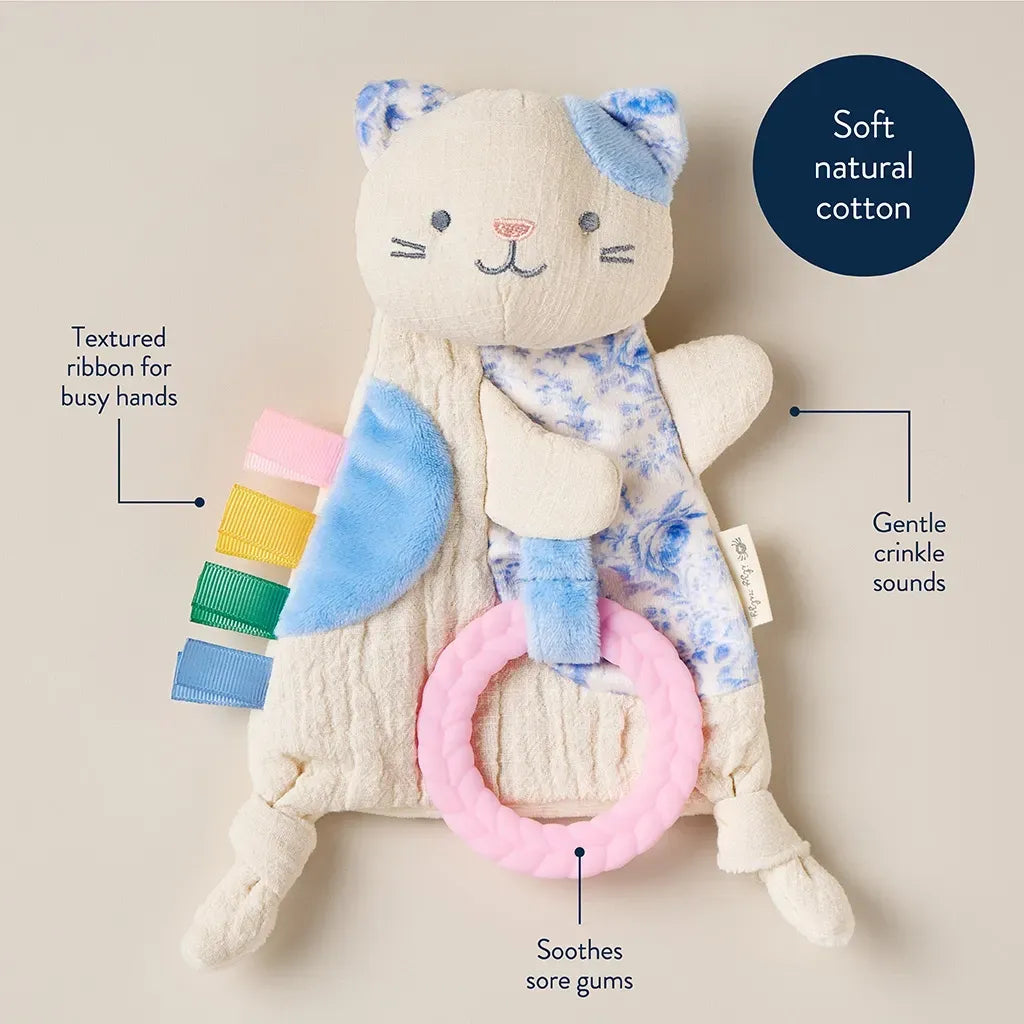 Bitzy Crinkle™ Sensory Kitty Crinkle Toy with Teether