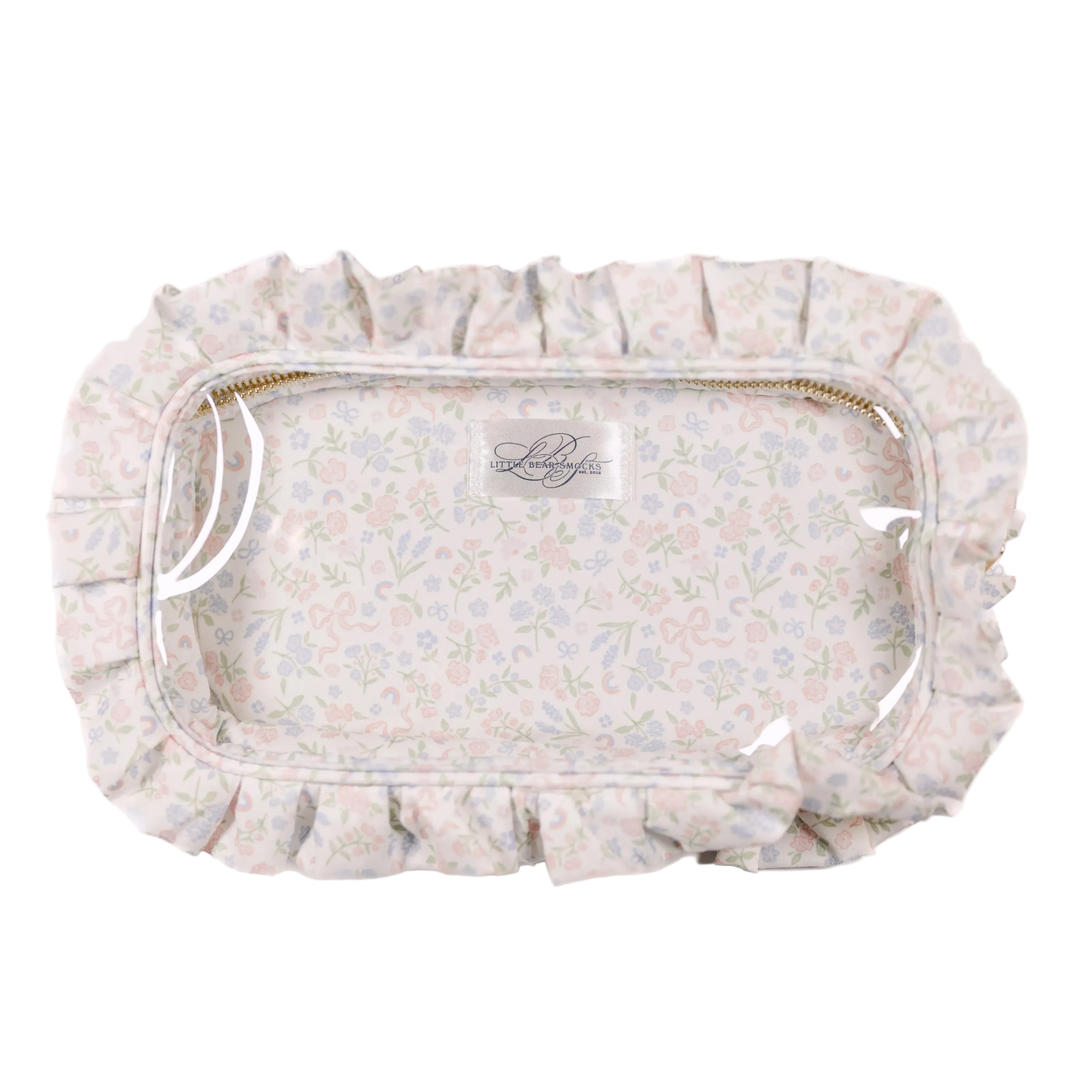 Pastel Floral & Bows Clear Zippered Pouch