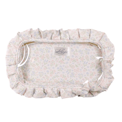 Pastel Floral & Bows Clear Zippered Pouch