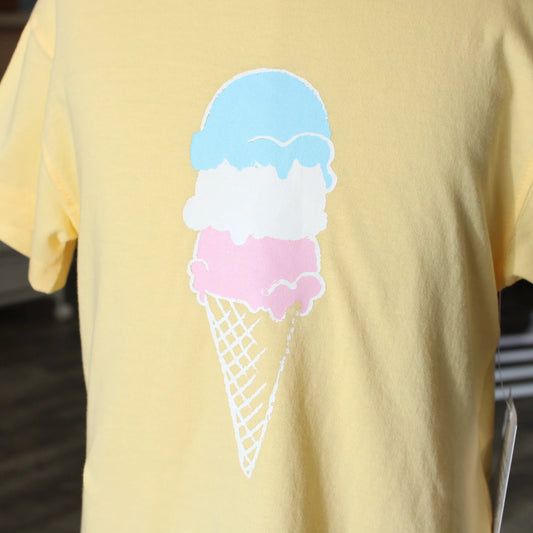 Yellow Ice Cream Cone T-Shirt