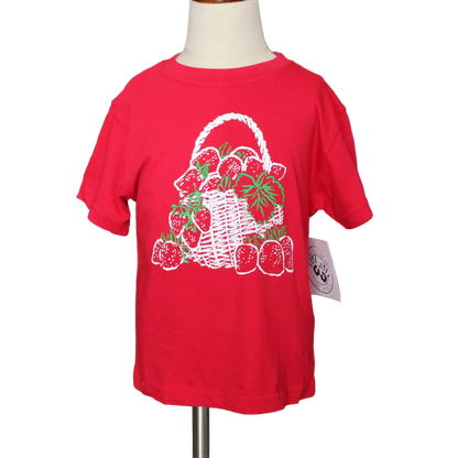 Red Strawberry Basket T-Shirt