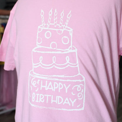 Light Pink Birthday Cake T-Shirt